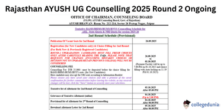 Rajasthan AYUSH UG Counselling 2025 Round 2 Ongoing; Registration Closes on October 1